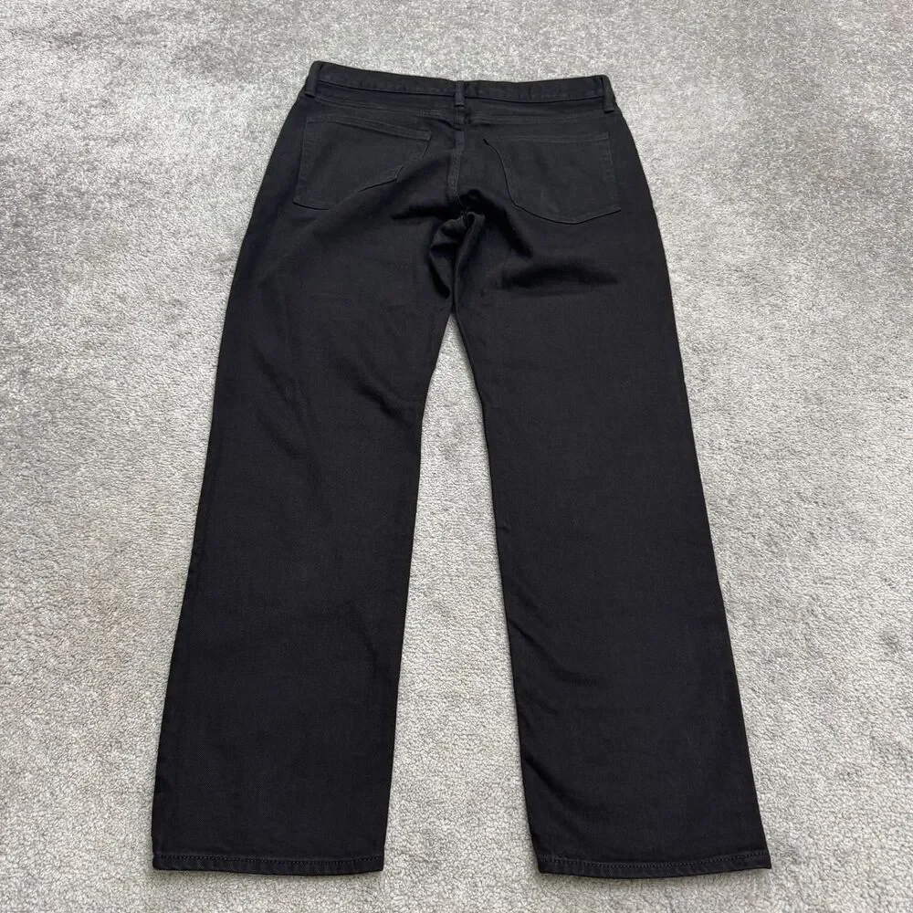 J.Crew Classic Straight Leg Denim Jeans Mens 31x30 Black Cotton Casual Stretch